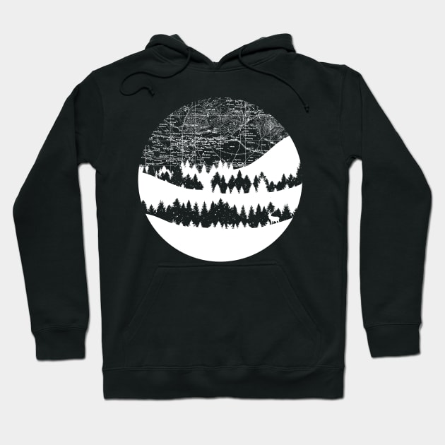 Map Silhouette Circle Hoodie by Tobe_Fonseca